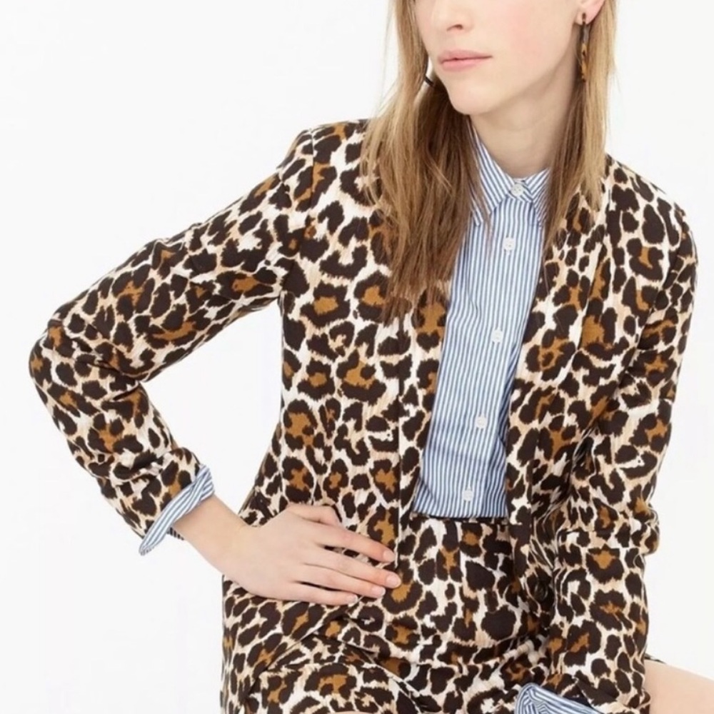 J. Crew Leopard Print Blazer